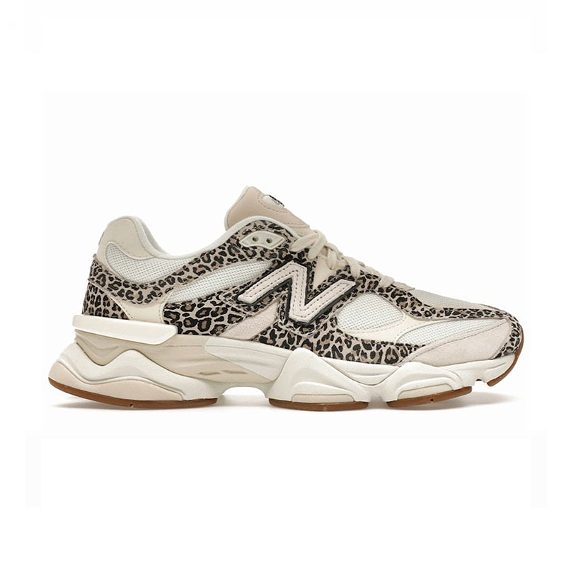 New Balance 9060 Tan Leopard Print White – Sneakers Women's