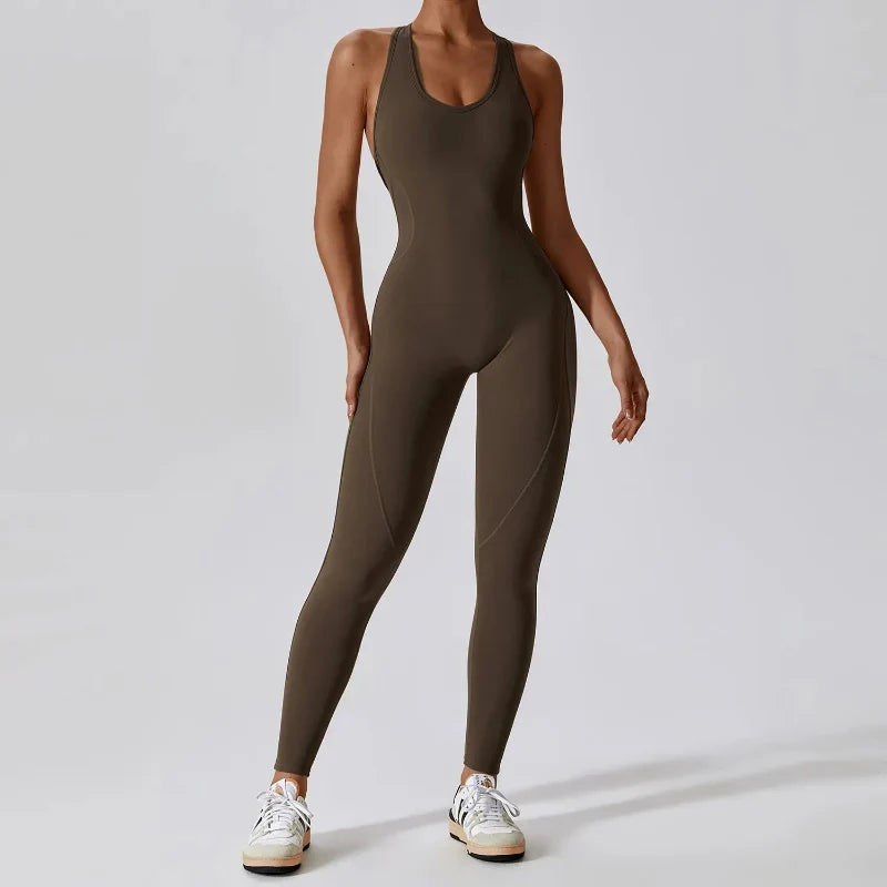 Open-Back Sculpt Jumpsuit