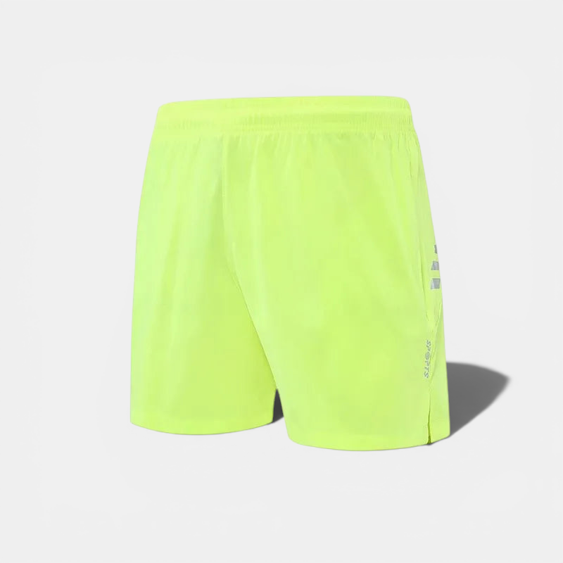Reflective Split-Hem Run Shorts