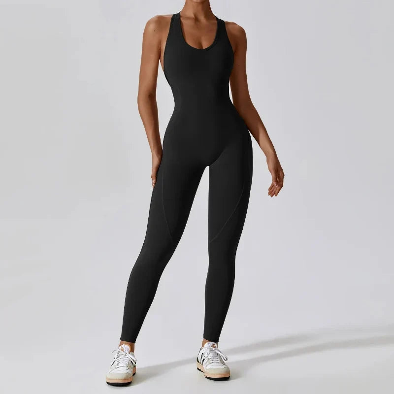 Open-Back Sculpt Jumpsuit