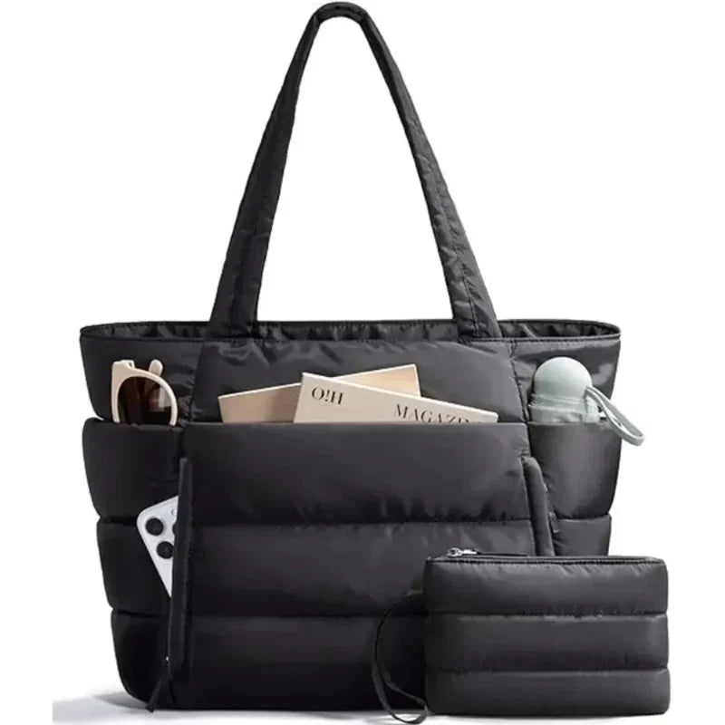 Puffer Laptop Tote Bag