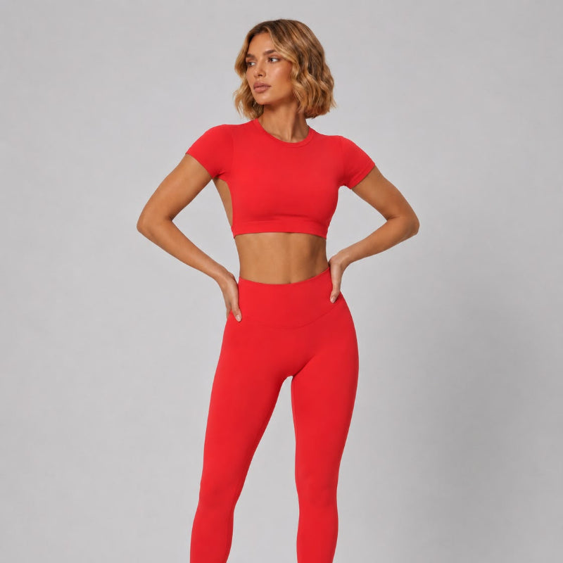 Open-Back Crop Training Tee