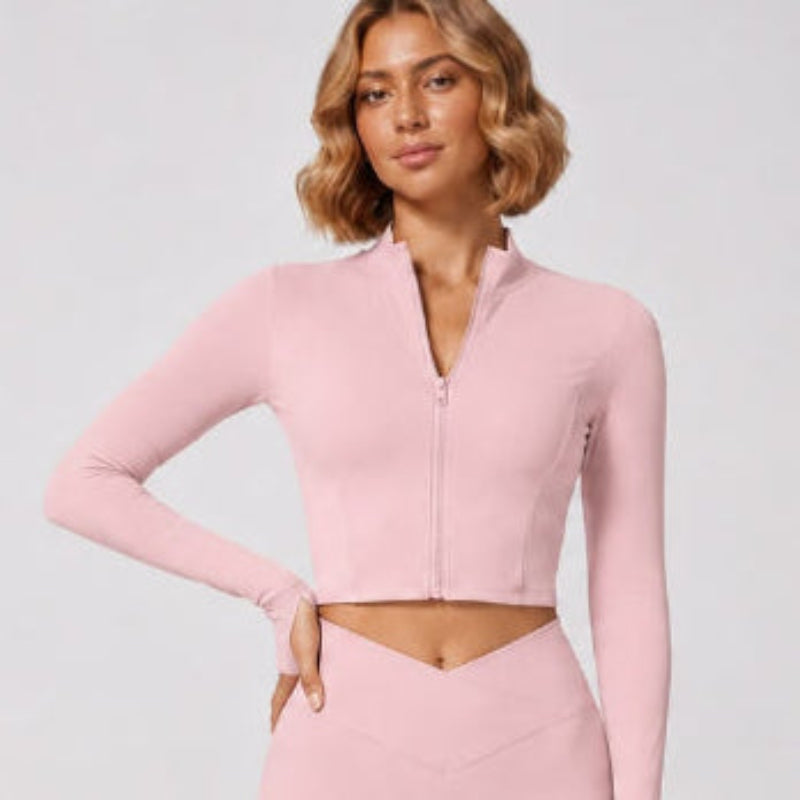 Cropped Zip Training Jacket