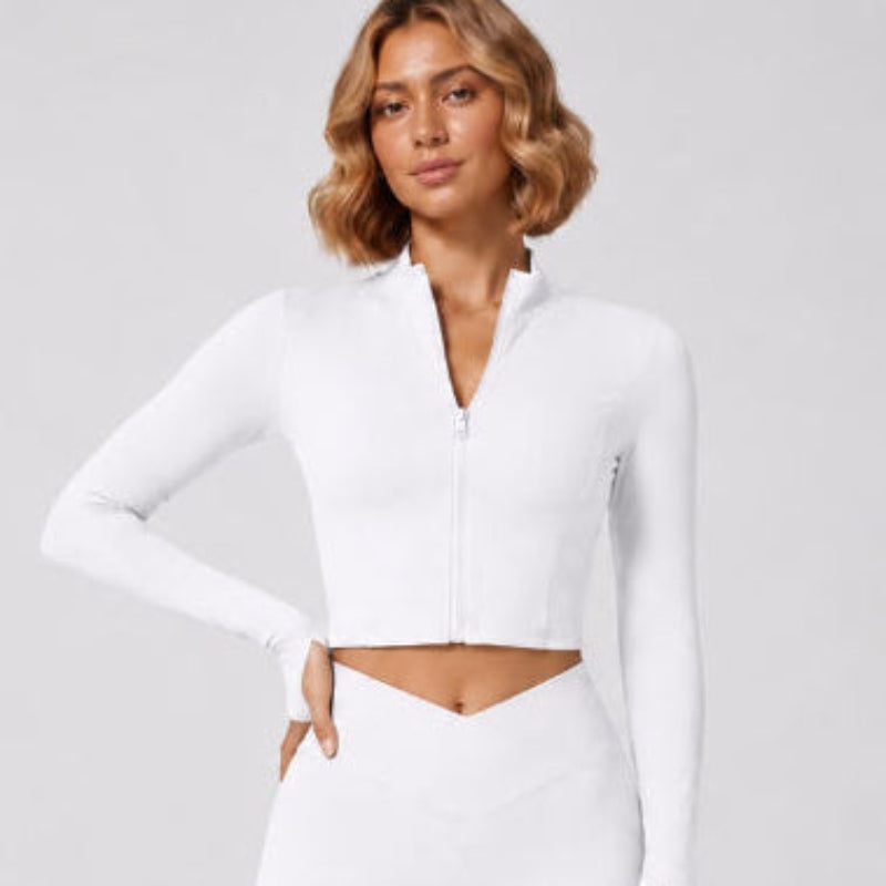 Cropped Zip Training Jacket